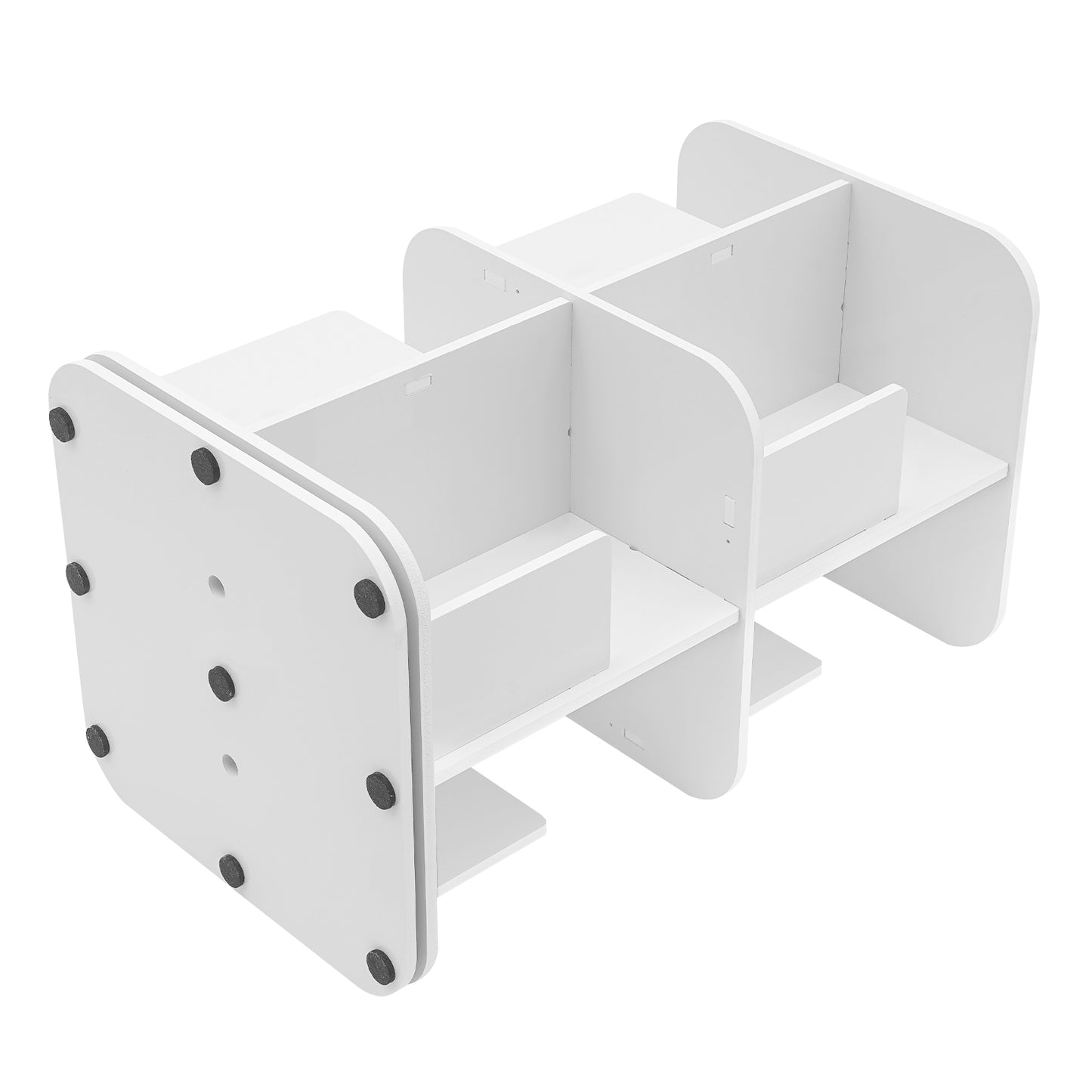2-Tier Rotating Bookshelf, Corner Bookshelf for Small Space, 360° Display Revolving Bookcase for Bedroom, Living Room