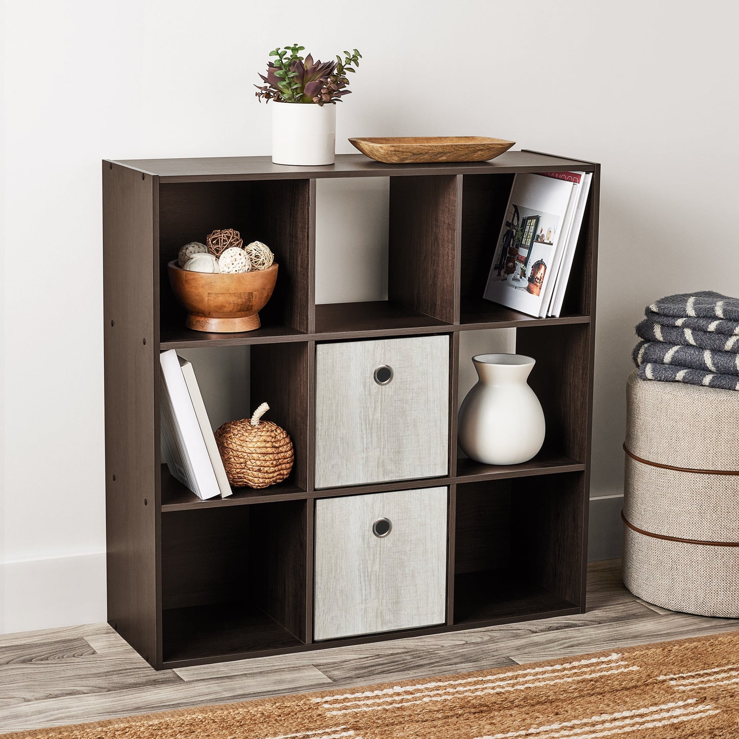11" 9-Cube Storage Organizer, Espresso
